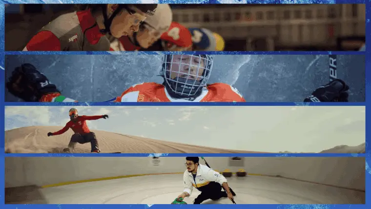 Winter sports collage